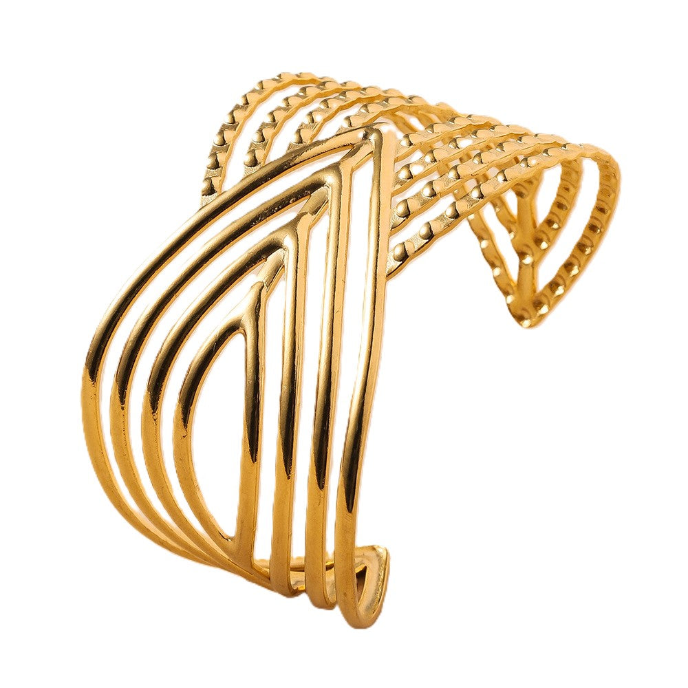 Geometric Layered Cuff Bracelet