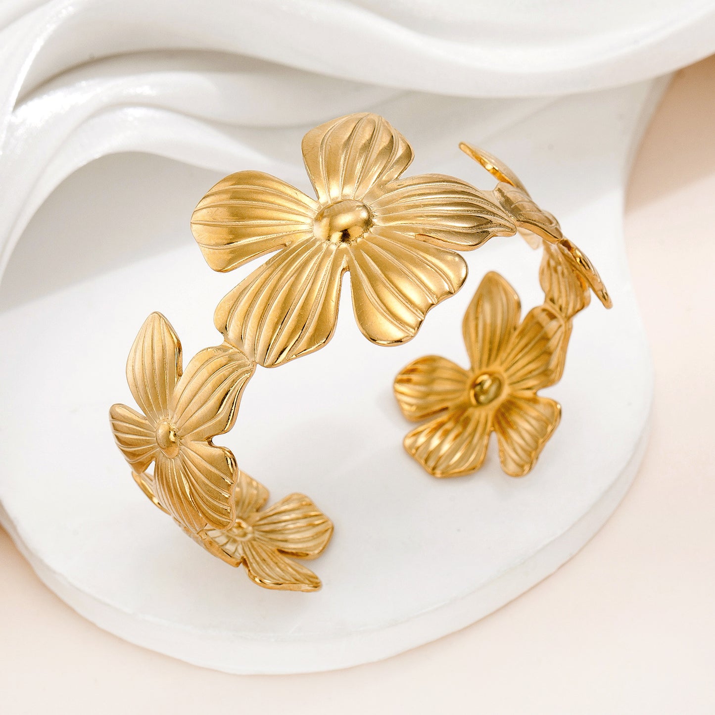 Floral Cuff Bracelet