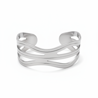 Layered Wave Cuff Bracelet