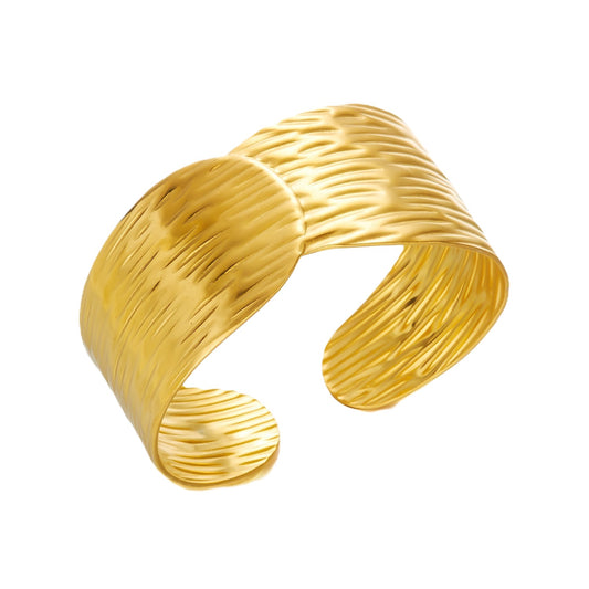 Brushed Stripe Cuff Bracelet