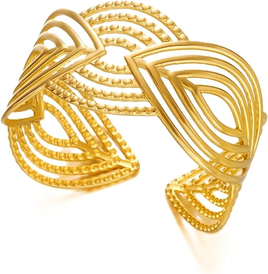 Leafy Filigree Cuff Bracelet