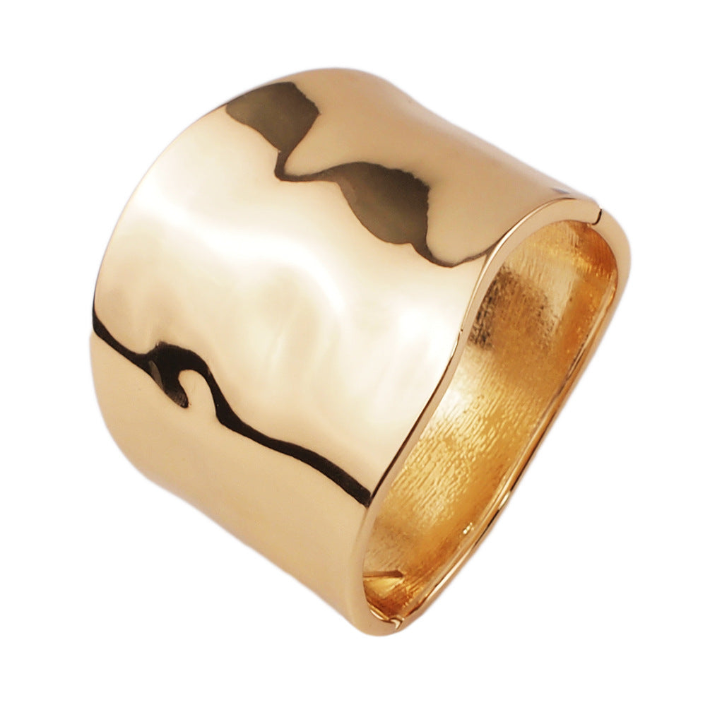 Wide Wavy Cuff Bracelet